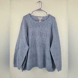Alfred Dunner Light Blue Women's Sweater